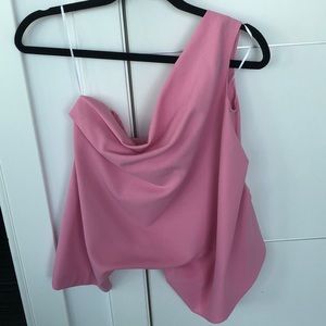*5 for $50* Pink Zara slouchy off shoulder top